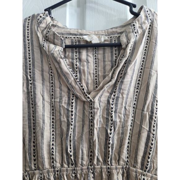 Sweet Wanderer Maternity Dress Boho Beige with Black loose flowy. XL - Picture 3 of 10